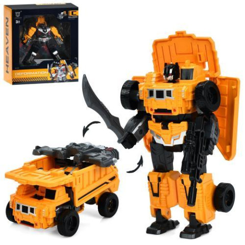 Трансформер робот 16см+стройтехника, 2 вида 