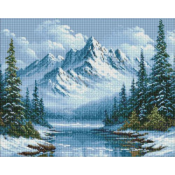 Алмазна мозаїка &quot;Морозне дихання лісу&quot; 40*50см, термопакет, ТМ Ідейка, Україна арт: AMO20012