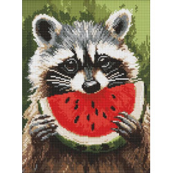 Алмазна мозаїка &quot;Соковитий кавун&quot; 30*40см, термопакет, ТМ Ідейка, Україна арт: AMO8273