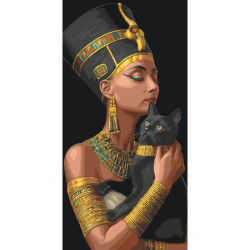 Картина по номерам "Тайна Клеопатры" с металлизированными красками, лак 40*50см, термопакет, ТМ ART Craft, Украина