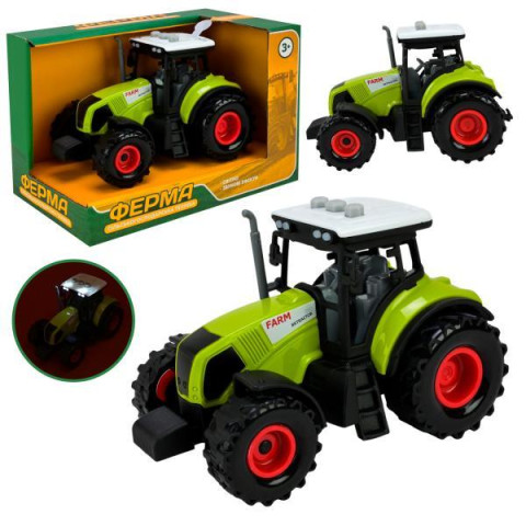 Трактор бат. свет, звук, в кор. 18*10*12см 