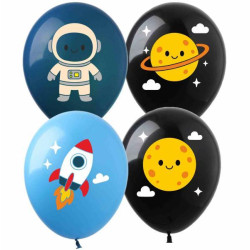 Шарики 12" "Космические приключения" ЦЕНА ЗА УП. 50ШТ