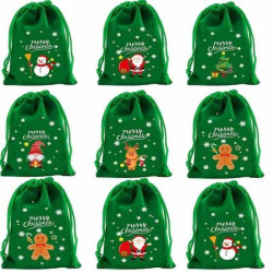 Мешочек 12*10см для подарков с рисунком ЦЕНА ЗА УП. 12ШТ