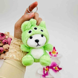 М&#039;який брелок Ведмедик у костюмі, 12см арт: ZB-169салатовий