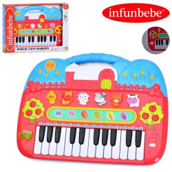 Піаніно 35*28,5см, музика, звук, звуки тварин, зв.музичних інструментів, світло,регулятор гучності,на батар,  в кор. 39,5*31,5*6,5см   арт: LS8877-AV