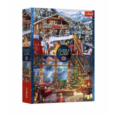 Пазлы 2x500 элем. XMAS Рождество в горах, в кор. 40*27*6см, ТМ Trefl, Польша