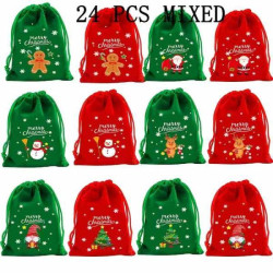 Мешочек 12*10см для подарков с рисунком ЦЕНА ЗА УП. 24ШТ., пак.14*18см