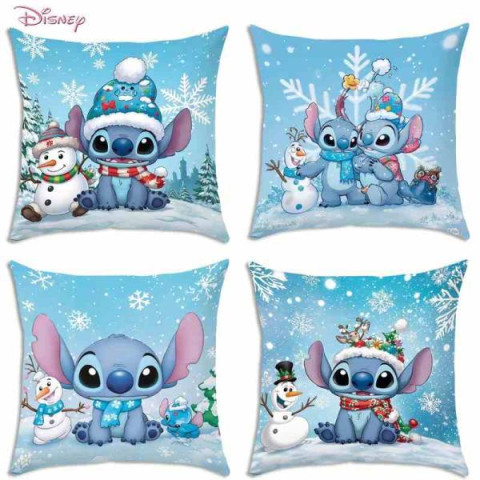 Наволочка на подушку Різдво Стіч 45*45см ЦІНА ЗА УП. 4ШТ, пак. 23*24см арт: TN-Стічблакитний