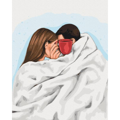 Картина за номерами Кава на двох,  Alla Berezovska, 40*50см, ТМ Brushme, Україна арт: BS54224