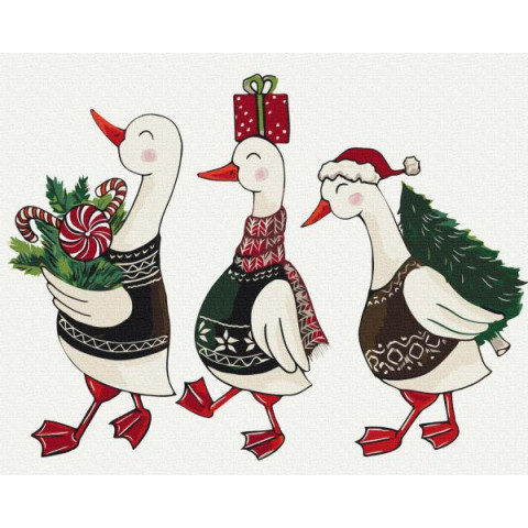 Картина по номерам Новогодняя суета, ANNART, 40*50см, ТМ Brushme, Украина