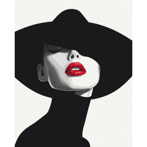 Картина за номерами Загадкова леді 40*50см, термопакет, ТМ Brushme, Україна арт: BS54341