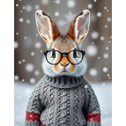 Алмазна мозаїка "Різдвяний ботанік", на підрамнику 30*40см, в кор. 31*41*2,5см, ТМ Dreamtoys арт: S20361