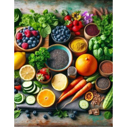 Алмазная мозаика "Композиция для детокса", на подрамнике 30*40см, в кор. 31*41*2,5см, ТМ Dreamtoys