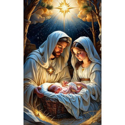 Алмазна мозаїка "Перше диво святого сімейства", на підрамнику 30*40см, в кор. 31*41*2,5см, ТМ Dreamtoys арт: S20375