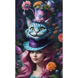 Алмазна мозаїка "Чеширський капелюх", на підрамнику 30*40см, в кор. 31*41*2,5см, ТМ Dreamtoys арт: S20389
