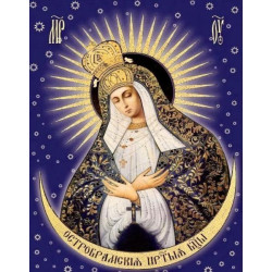 Алмазна мозаїка "Остробрамська ікона Божої Матері ", на підрамнику 30*40см, в кор. 31*41*2,5см, ТМ Dreamtoys арт: S20404