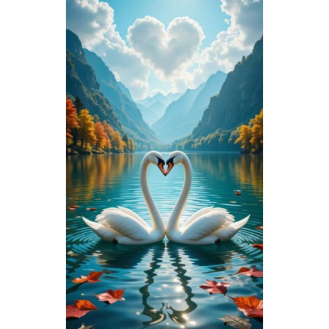 Алмазна мозаїка "Озеро закоханих", на підрамнику 30*40см, в кор. 31*41*2,5см, ТМ Dreamtoys арт: S20406