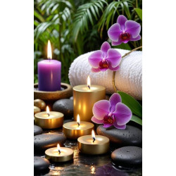 Алмазна мозаїка "Спа-гармонія", на підрамнику 30*40см, в кор. 31*41*2,5см, ТМ Dreamtoys арт: S20410