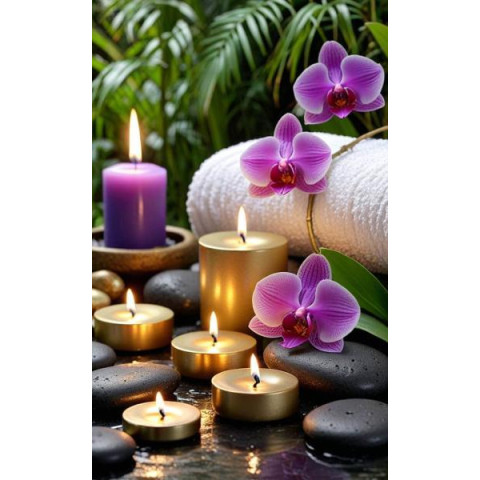 Алмазна мозаїка "Спа-гармонія", на підрамнику 30*40см, в кор. 31*41*2,5см, ТМ Dreamtoys арт: S20410