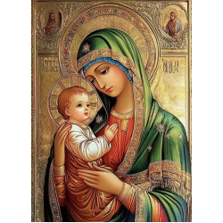 Алмазная мозаика "Казанская икона Божьей Матери" 40*50см, на подрамнике, в кор. 41*51*2,5см, ТМ Dreamtoys