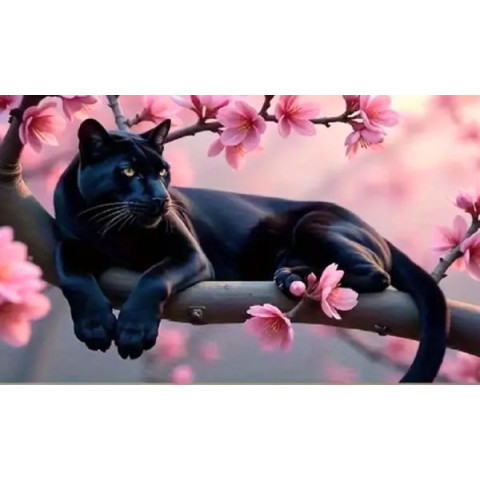 Алмазна мозаїка "Чорна квітка", 40*50см, на підрамнику, в кор. 41*51*2,5см, ТМ Dreamtoys арт: S40120