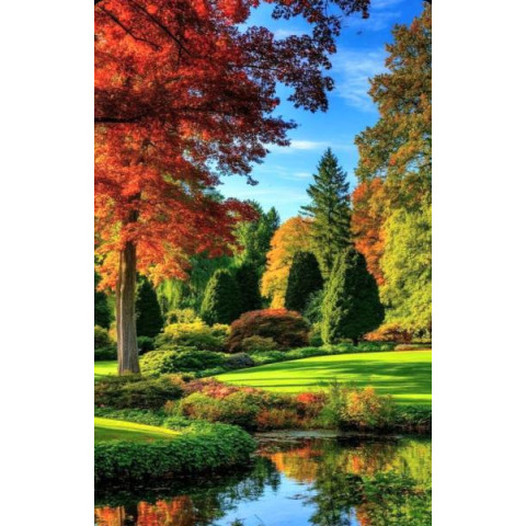 Алмазна мозаїка "Осінній сад", 40*50см, на підрамнику, в кор. 41*51*2,5см, ТМ Dreamtoys арт: S40123