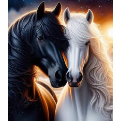 Алмазная мозаика "День и ночь" 40*50см, на подрамнике, в кор. 41*51*2,5см, ТМ Dreamtoys