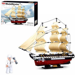 Конструктор SLUBAN Фрегат, 1:170, 42,3см, 1118дет, в кор. 62*42,5*9см 