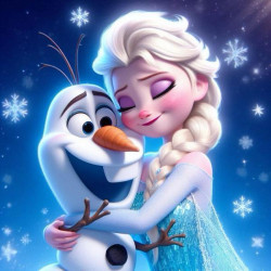 Алмазная мозаика "Теплые объятия в ледяном мире", 20*20см, на рамке, кор. 21*21*2,5см, ТМ Dreamtoys