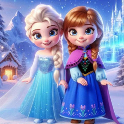 Алмазная мозаика "Сестринская магия", 20*20см, на рамке, кор. 21*21*2,5см, ТМ Dreamtoys