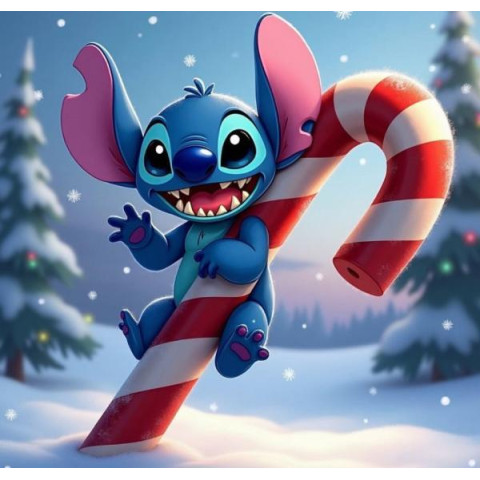 Алмазна мозаїка "Новорічний шустрик", 20*20см, на рамці, в кор. 21*21*2,5см, ТМ Dreamtoys арт: S10391