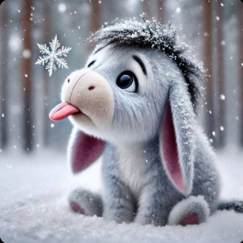 Алмазна мозаїка "Очікування сніжинки", 20*20см, на рамці, в кор. 21*21*2,5см, ТМ Dreamtoys арт: S10395