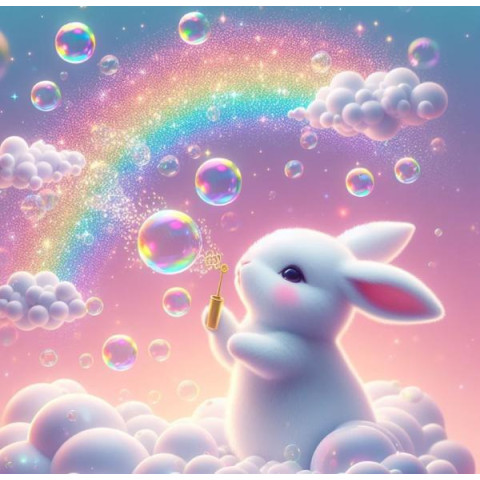 Алмазна мозаїка "Веселковий подих", 20*20см, на рамці, в кор. 21*21*2,5см, ТМ Dreamtoys арт: S10405