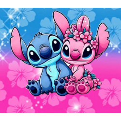 Алмазная мозаика "Синее и розовое счастье», 20*20см, на рамке, кор. 21*21*2,5см, ТМ Dreamtoys