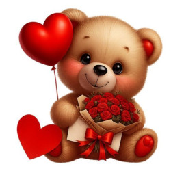 Алмазная мозаика "Мишка- романтик", 20*20см, на рамке, кор. 21*21*2,5см, ТМ Dreamtoys