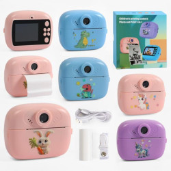 Фотоапарат-принтер кабель туре-С роз&#039;єм для SD карти, фото відео ігри, рулон термопаперу. в кор. 13*5*14см  арт: C72972