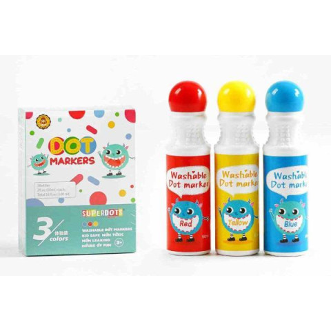 Крапкові маркери 3 кольори по 60мл, в кор. 11*4*14см  арт: C35506