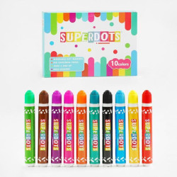 Крапкові маркери 10 кольорів по 60мл, в кор. 19*2*13см  арт: C35509