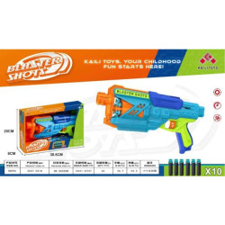 Автомат, 10 мягких патронов на присоске, в кор. 25*8*38,5см