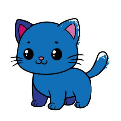 Набір для розмальовки "Забавне кошенятко" 25*25 см, з пальчиковими фарбами арт: 15624-AC