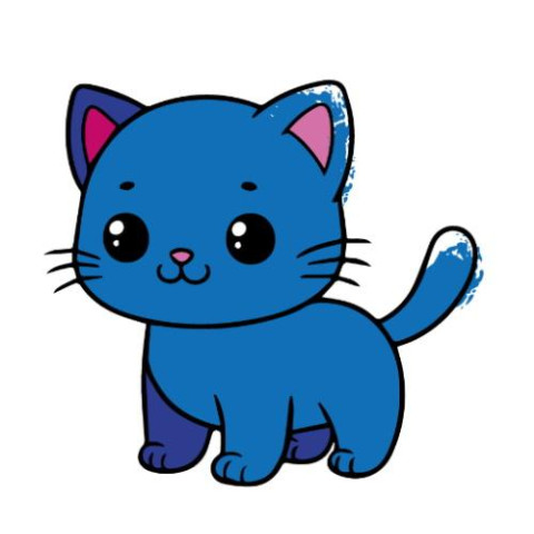 Набір для розмальовки "Забавне кошенятко" 25*25 см, з пальчиковими фарбами арт: 15624-AC