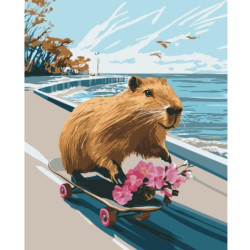 Картина по номерам "Капибара-фристайл" 40*50см, ТМ ART Craft, Украина