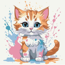 Картина по номерам "Цветной пушистик" 30*30см, ТМ ART Craft, Украина