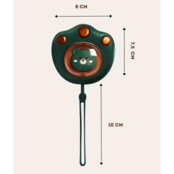 Мінігрілка для рук у формі лапки, заряд USB. в кор. 8*8*5см арт: GRELKAтемнозелена