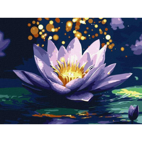 Картина за номерами "Магічна лілія з фарбами металік extra" 30*40см, термопакет, ТМ Ідейка, Україна арт: KHO3296