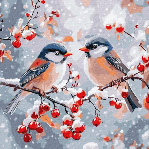 Картина за номерами "Зимова гармонія" 40*40см, термопакет, ТМ Ідейка, Україна арт: KHO6701