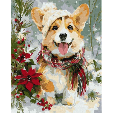 Картина за номерами "Щасливий песик" 40*50см, термопакет, ТМ Ідейка, Україна арт: KHO6855