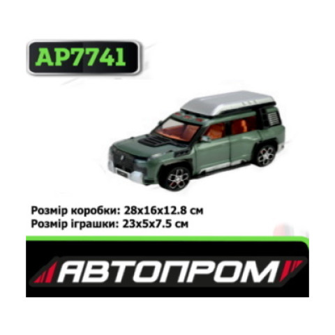 Машина мет. АВТОПРОМ 1:24 U8, бат, свет, звук, откр.дверь, в кор. 28*16*12,8см 