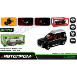 Машина мет. АВТОПРОМ 1:24 U8, бат, світло, звук, відкр.двері, в кор. 28*16*12,8см  арт: AP7741чорна