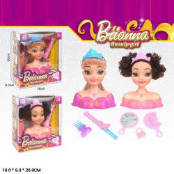 Голова для причесок микс 2 вида, аксессуары для волос, в кор. 18*9,3*20см 